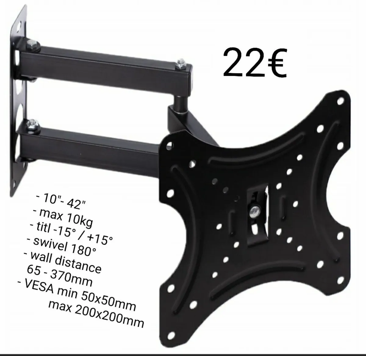 TV Brackets Wall Mounts Flat Tilt Swivel Long Arm - Image 3
