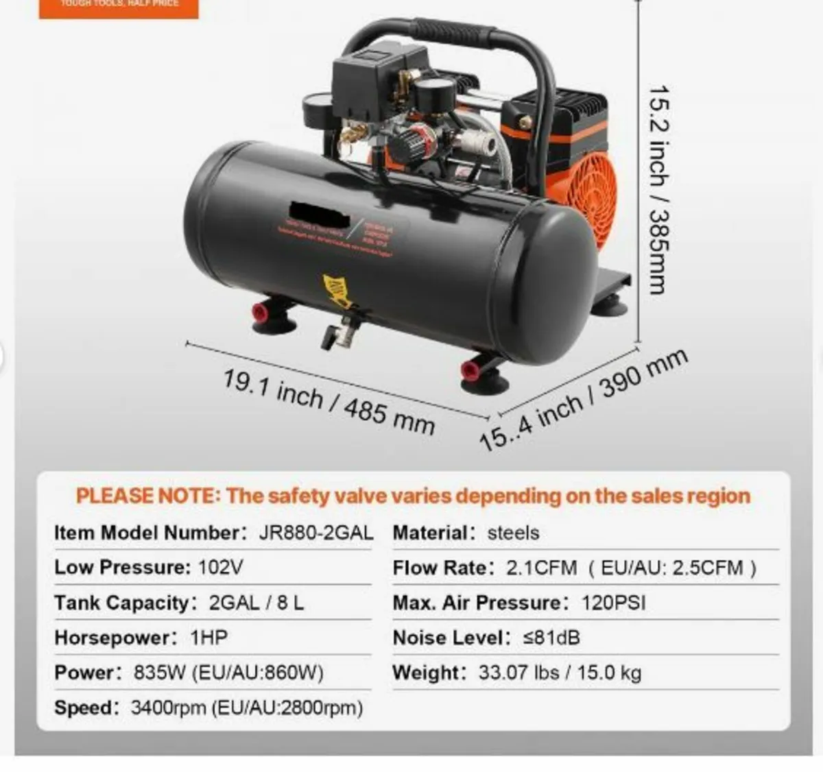 Air Compressor Compact Portable Oil - Image 4