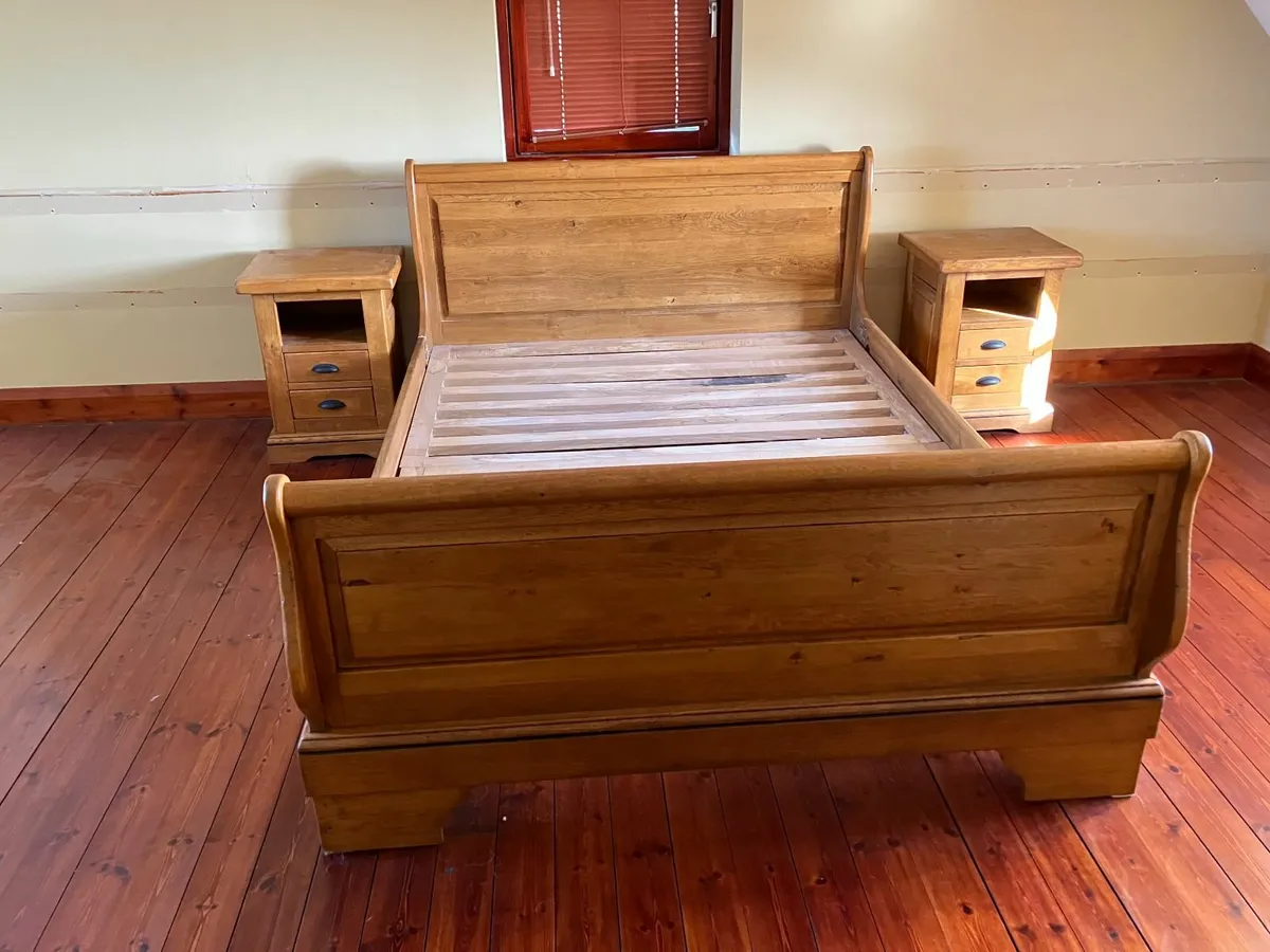 Bed Frame with Side Tables - Image 1