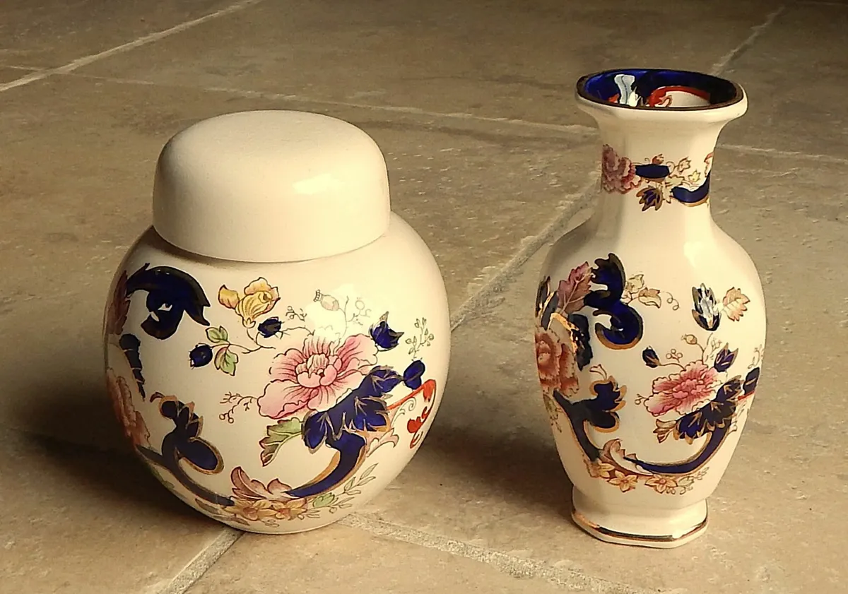 Mason’s Ironstone Mandalay Small Ginger Jar & Vase - Image 1