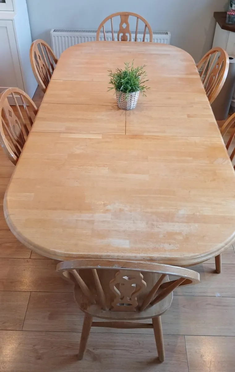 Kitchen Table +6 Chairs. Extendable. Solid Wood - Image 2