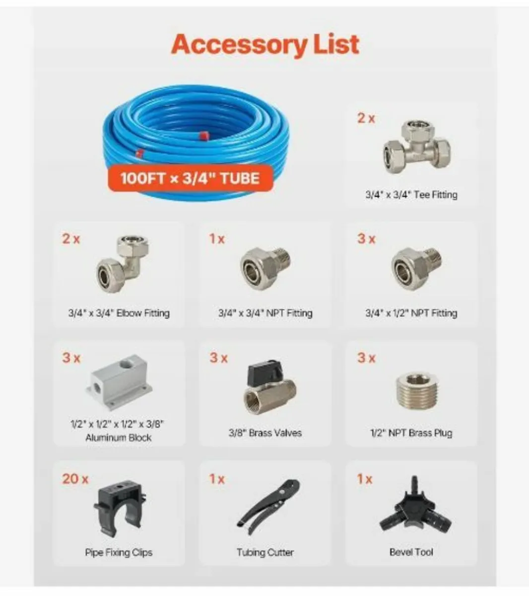 Air Compressor Line Kit 3/4'' x 100FT - Image 2