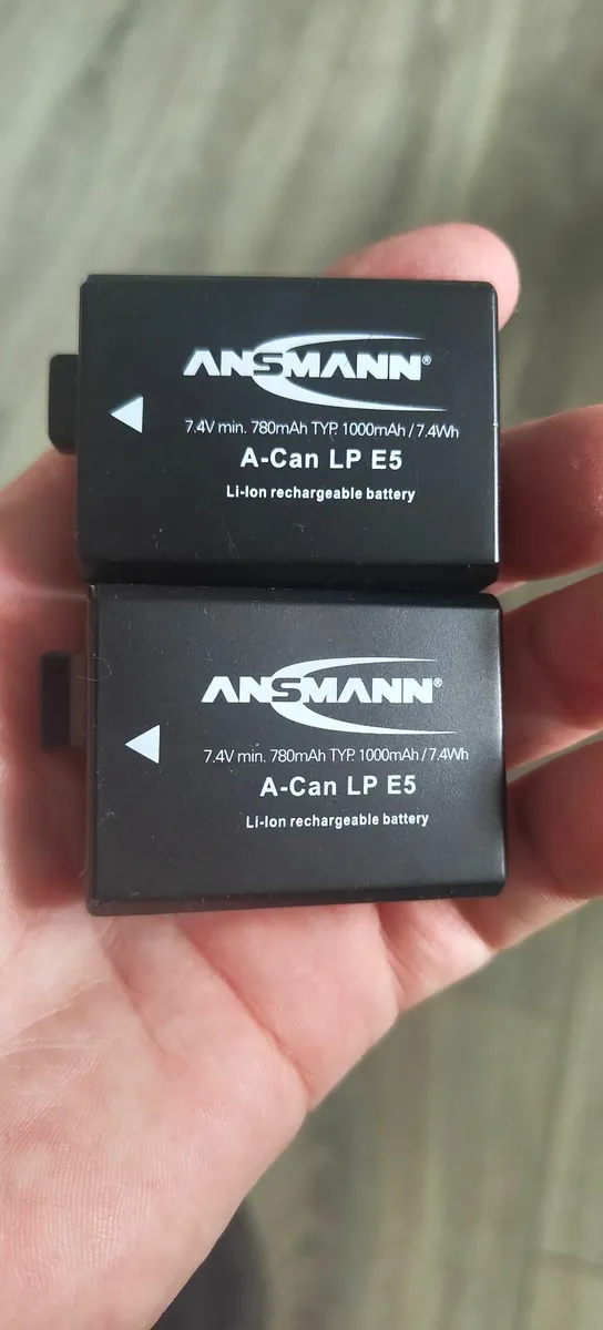 CANON PLUS  TWO  ANSMANN LP-E5  1000mAh BATTERY'S - Image 3