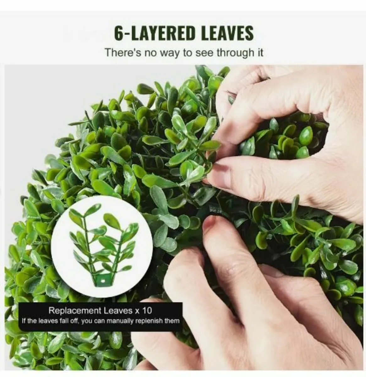 2 Pack 3' Artificial Boxwood Topiary Tree - Image 2