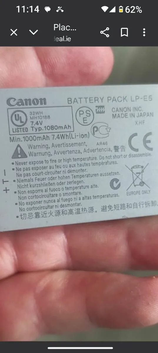 Two  Canon. Lp-E8   battery - Image 4