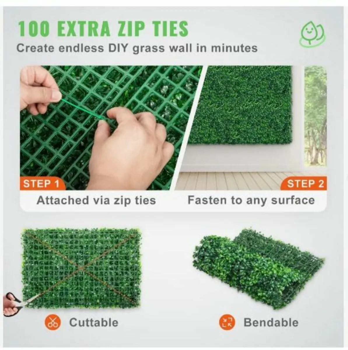 Artificial Boxwood Panel 24" X 16" UV 24pcs - Image 4