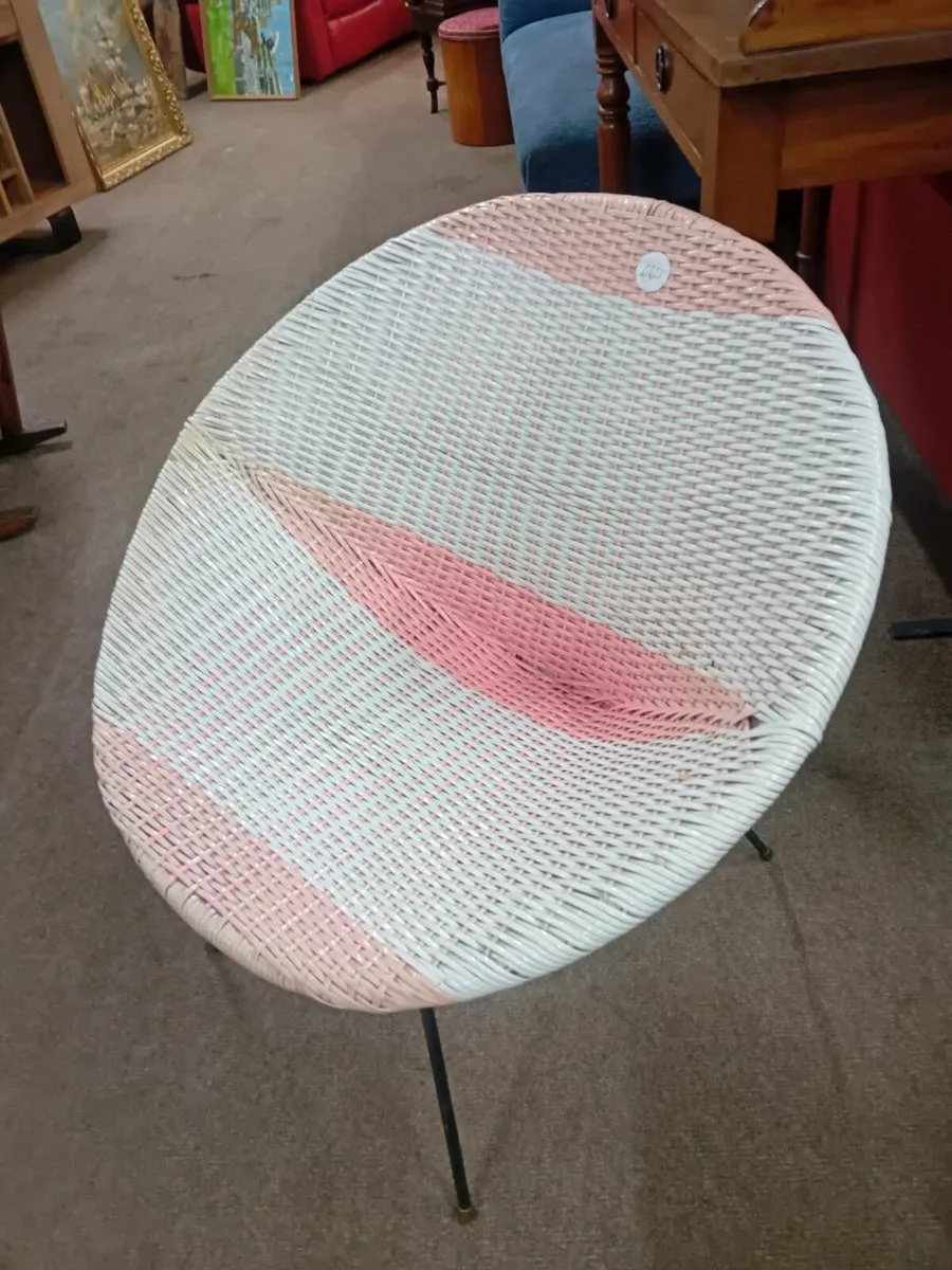 1979s Faux Wicker Tub Chair - Image 1
