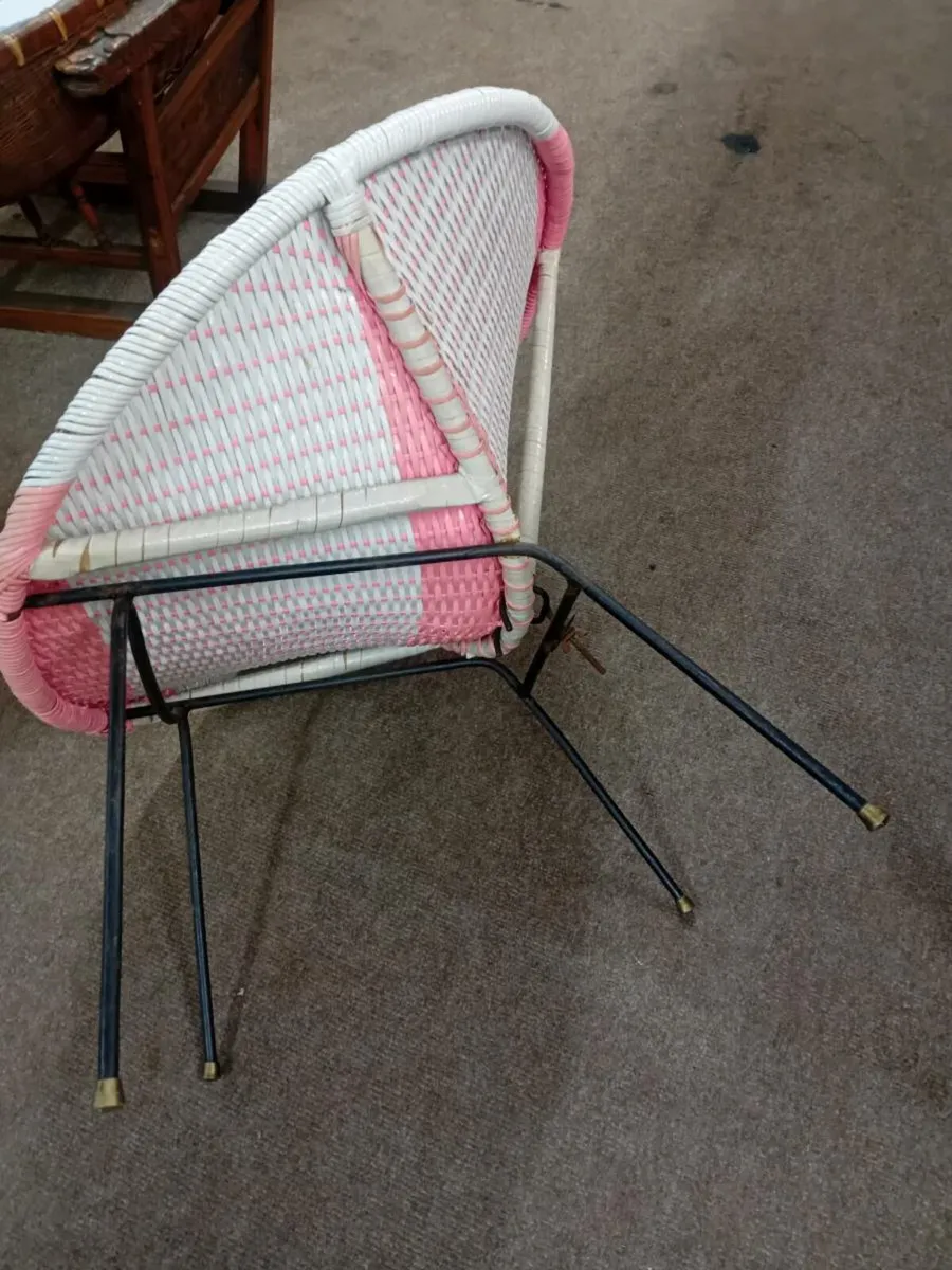 1979s Faux Wicker Tub Chair - Image 2