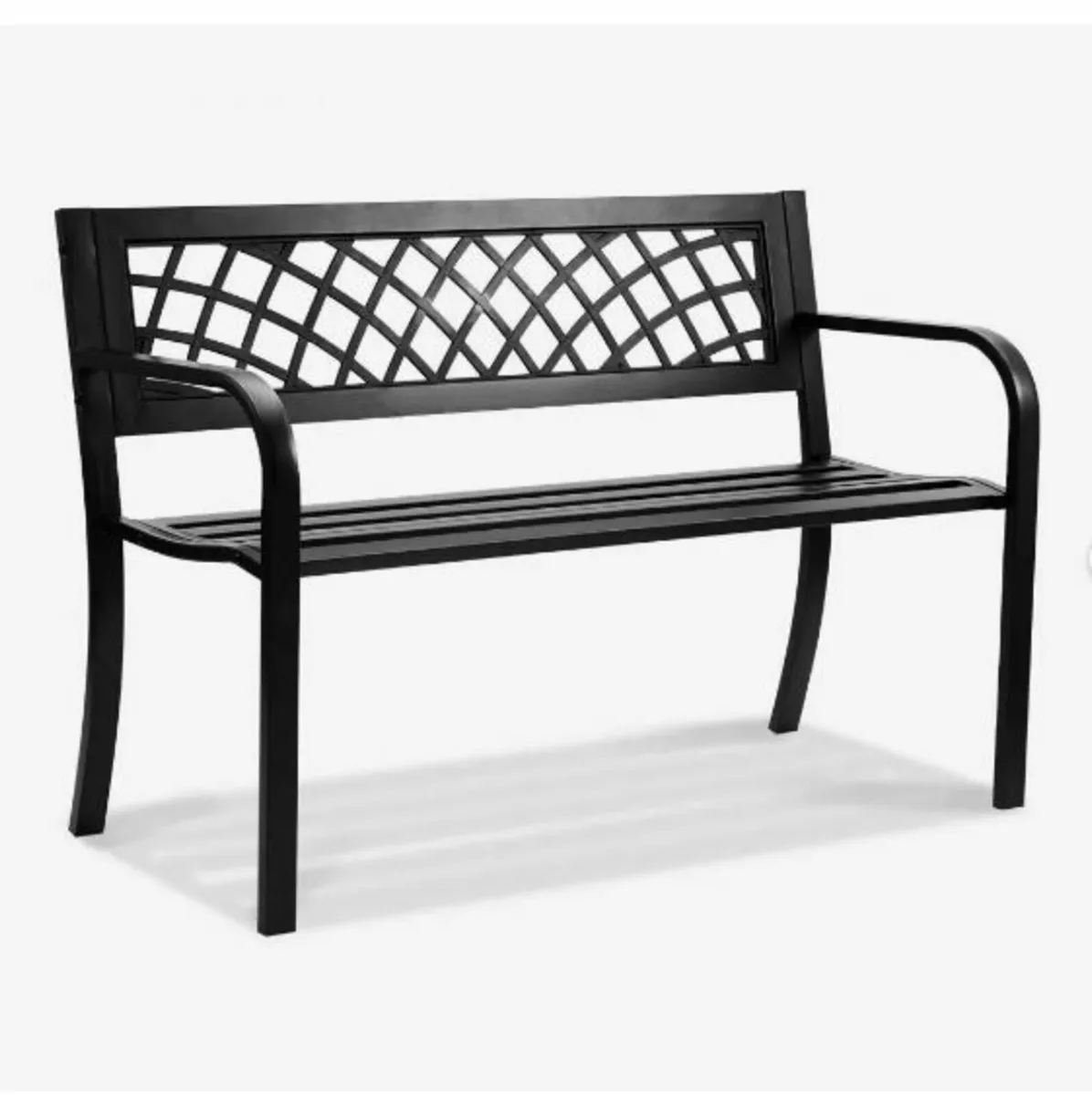 Outdoor Bench, 46 inches Metal Garden - Image 1