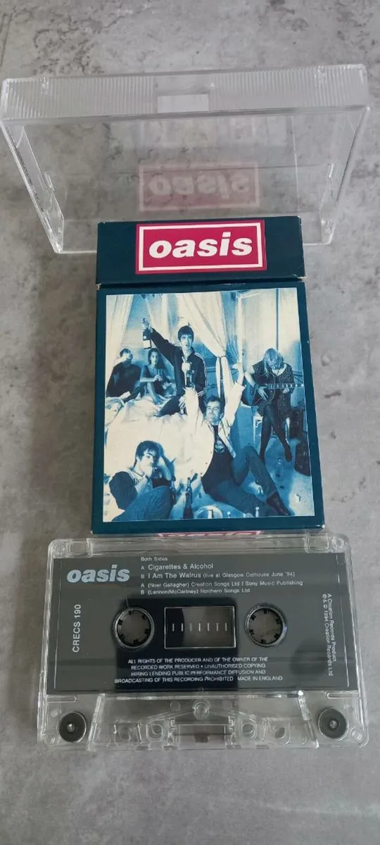 Oasis Cigarettes & Alcohol cassette tape - Image 1