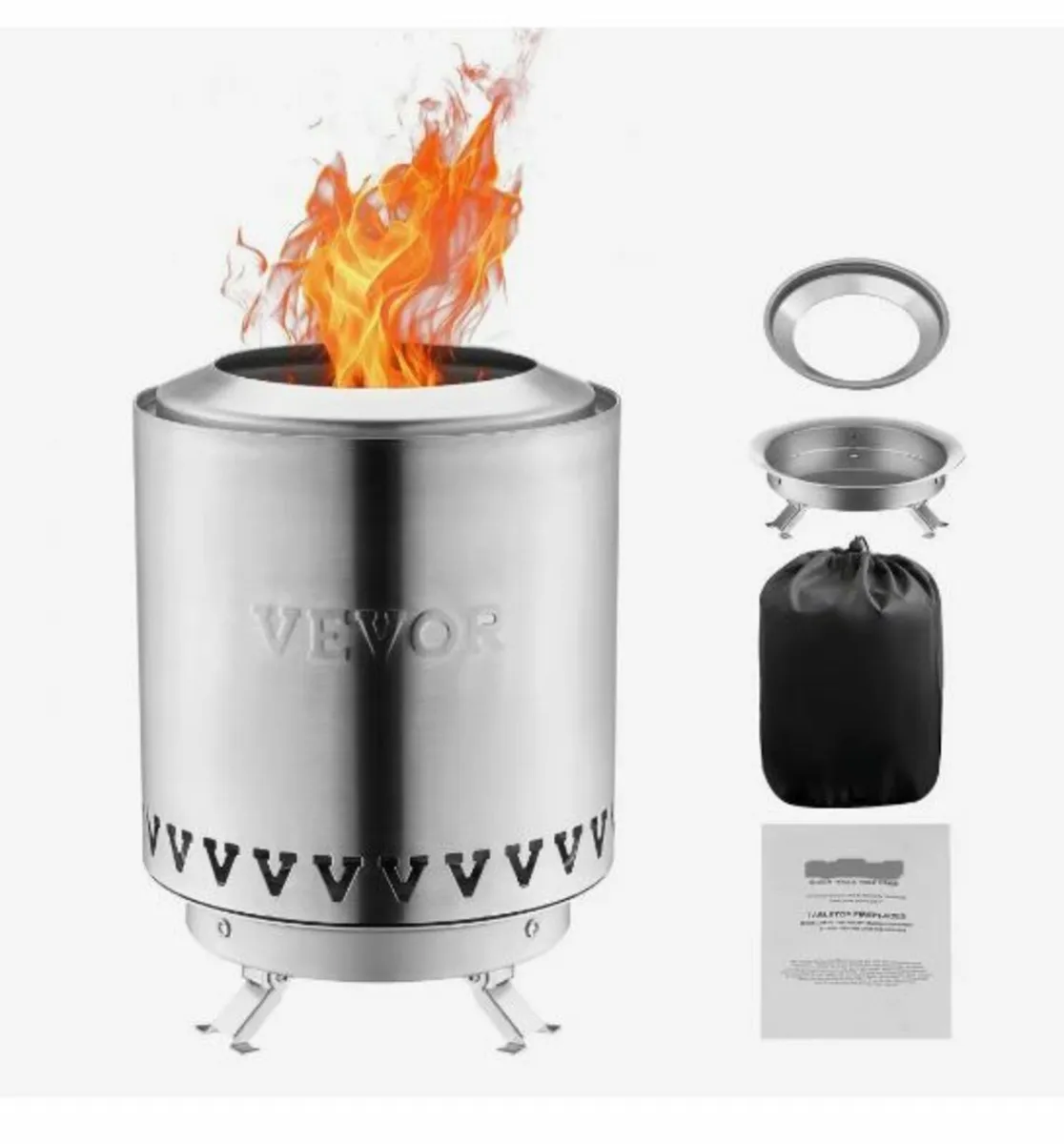 Tabletop Fire Pit 6 inch Stainless Steel - Image 1