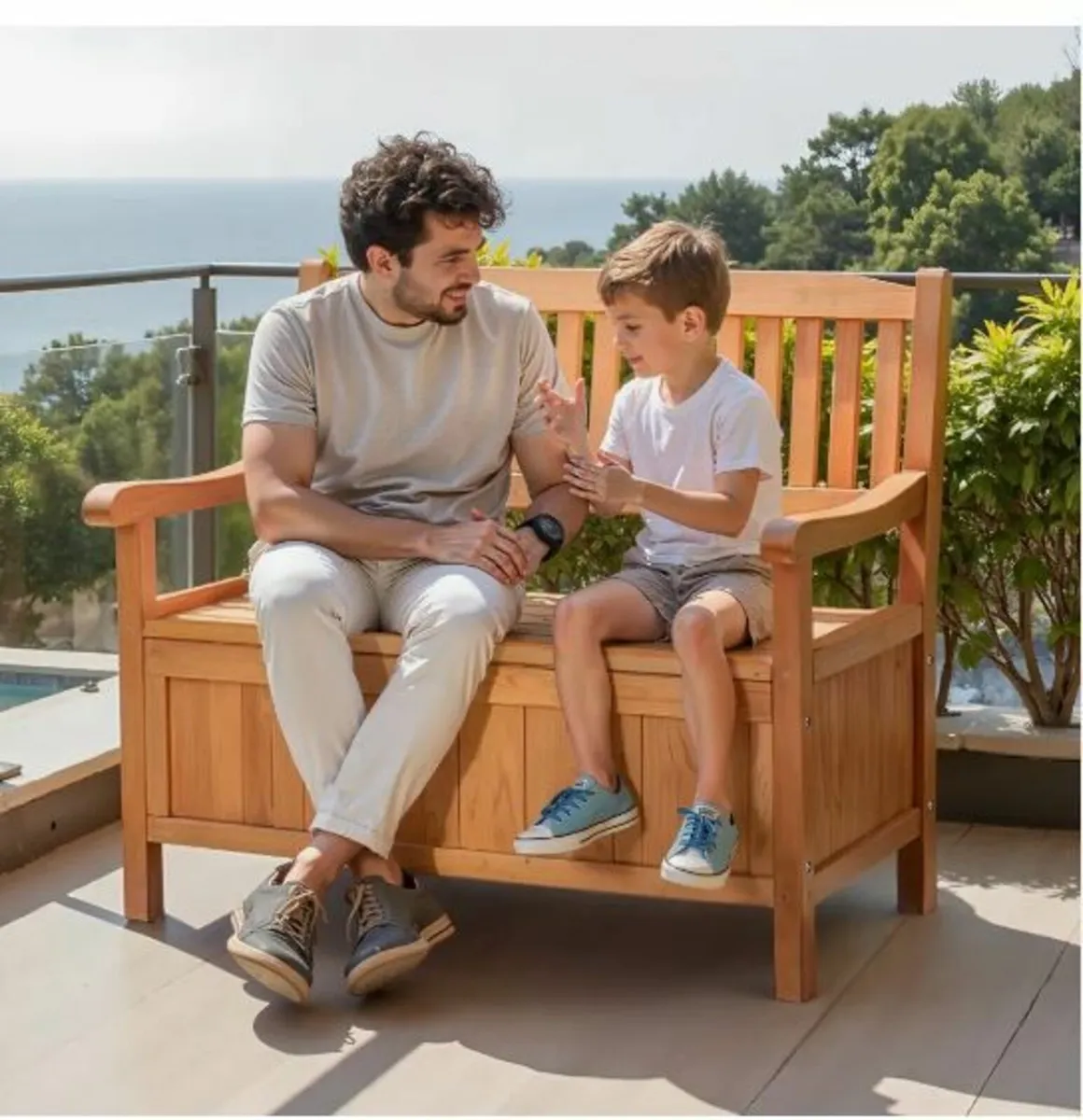 2 Person Outdoor Wooden Storage - Image 4
