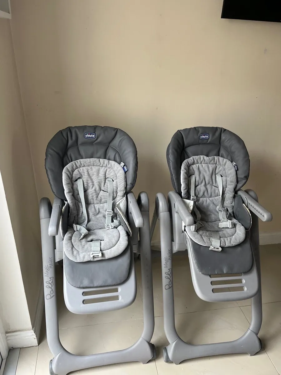 2 x chico polly relax Highchairs - Image 1