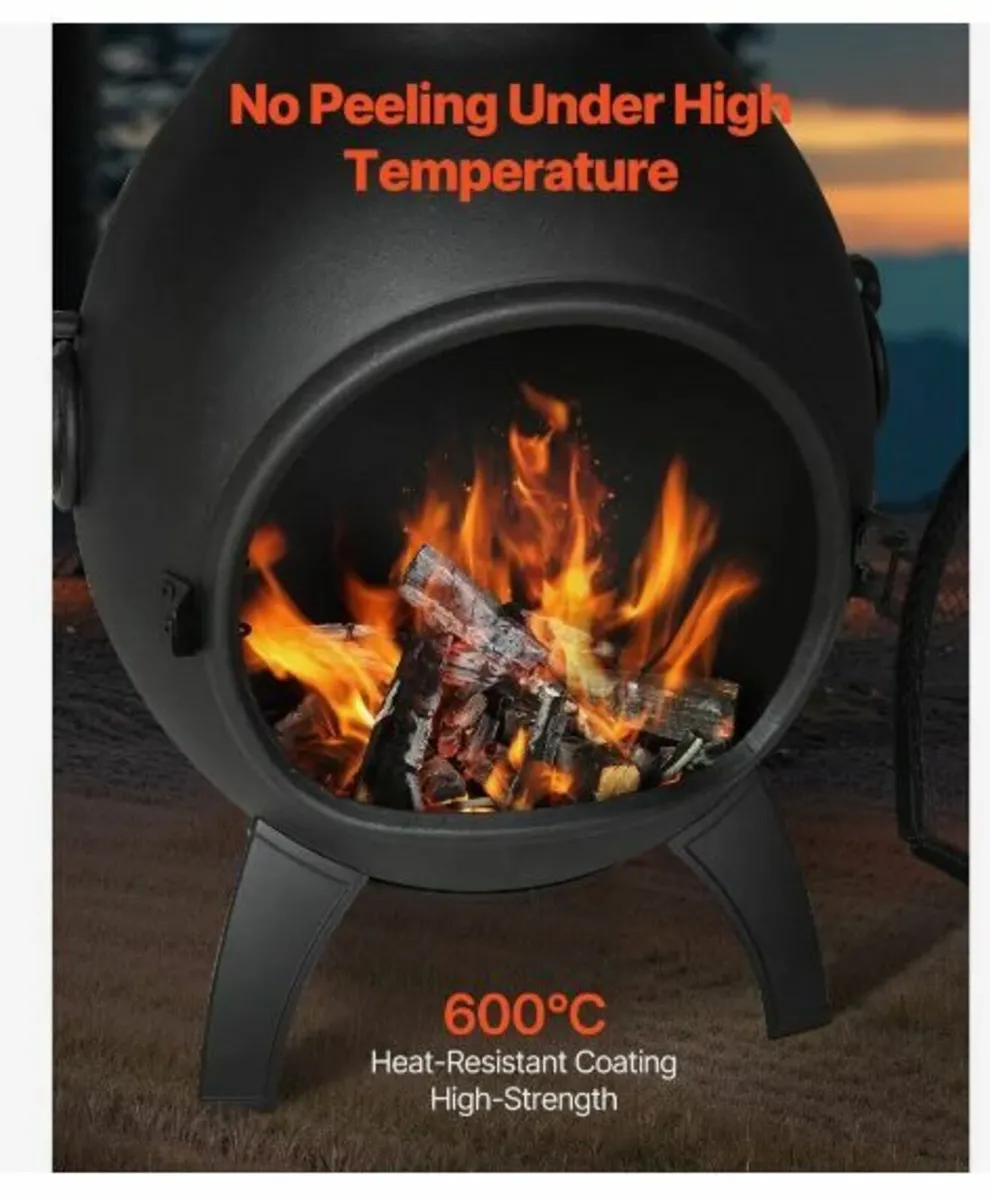 18 In Chiminea Outdoor Wood Burning - Image 2