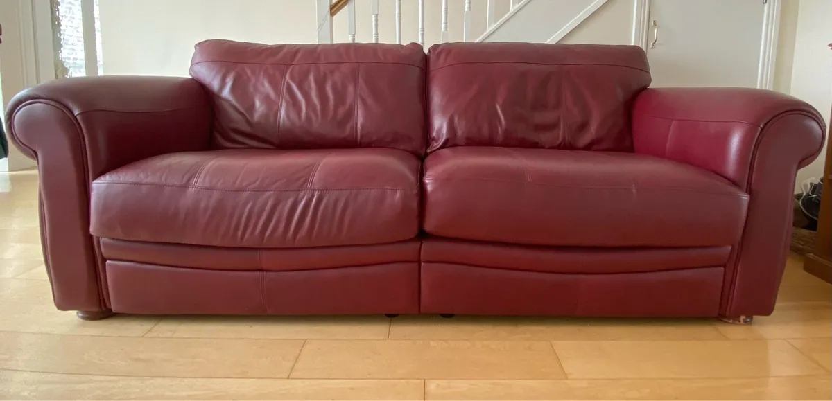Large Leather Sofa - Image 2