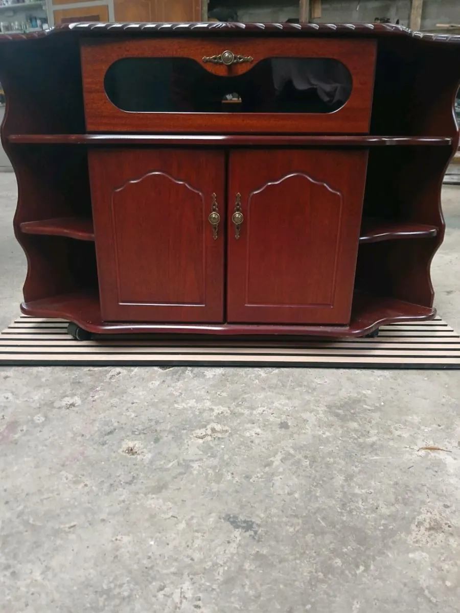 Fireplace, TV Corner Unit, Glass Table & Mirror - Image 2