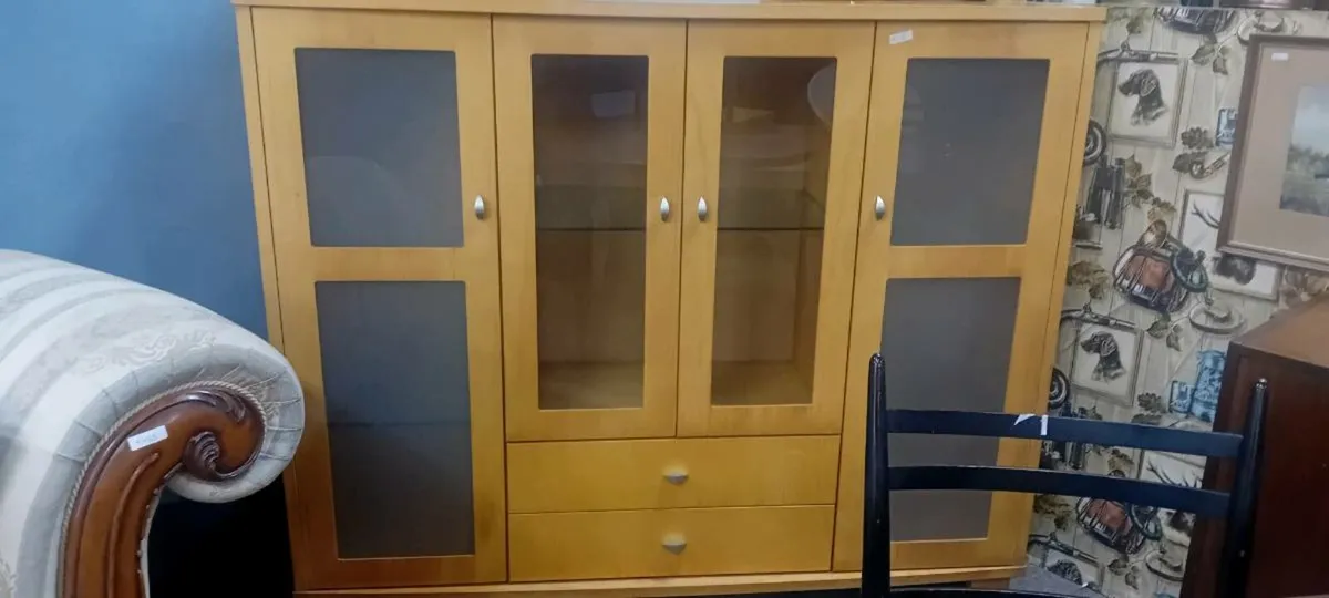 Modern Beech Effect Sideboard - Image 1