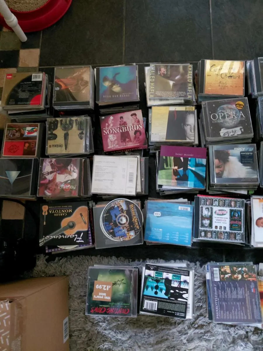 300 CDs Perfect for a car boot sale. FREE CD RACK - Image 1