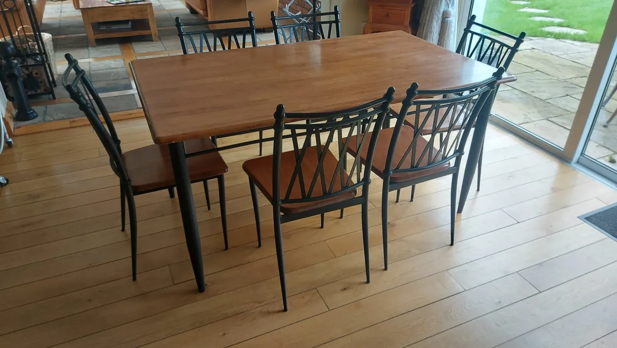 Table and 6 Chairs - Image 1