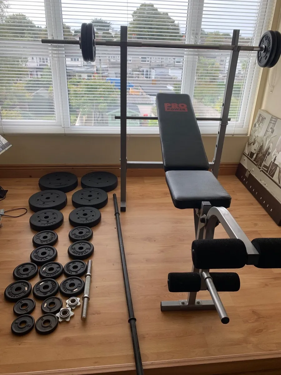 Gym weights and bench - Image 2