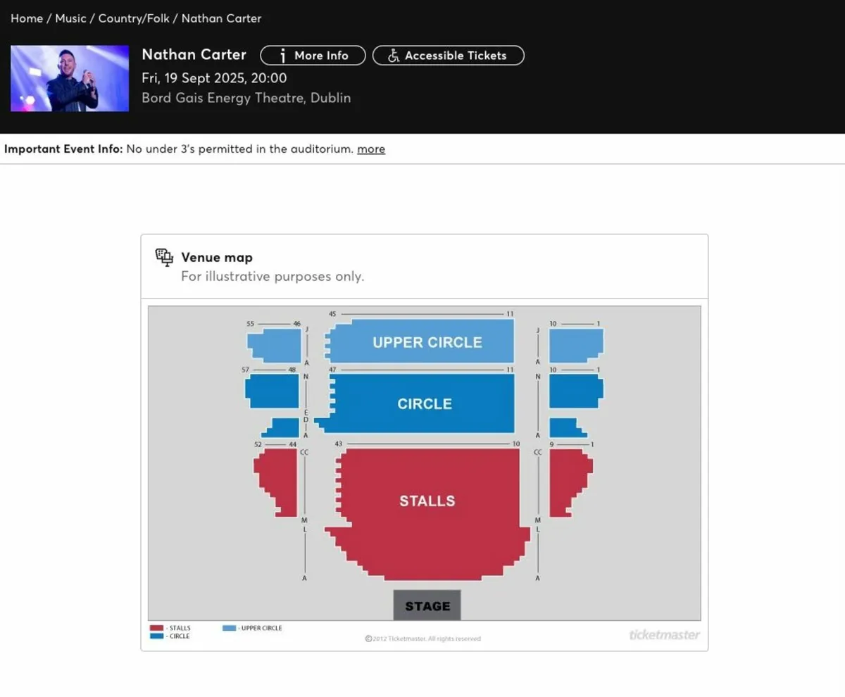 2x Nathan Carter Tickets 19th September