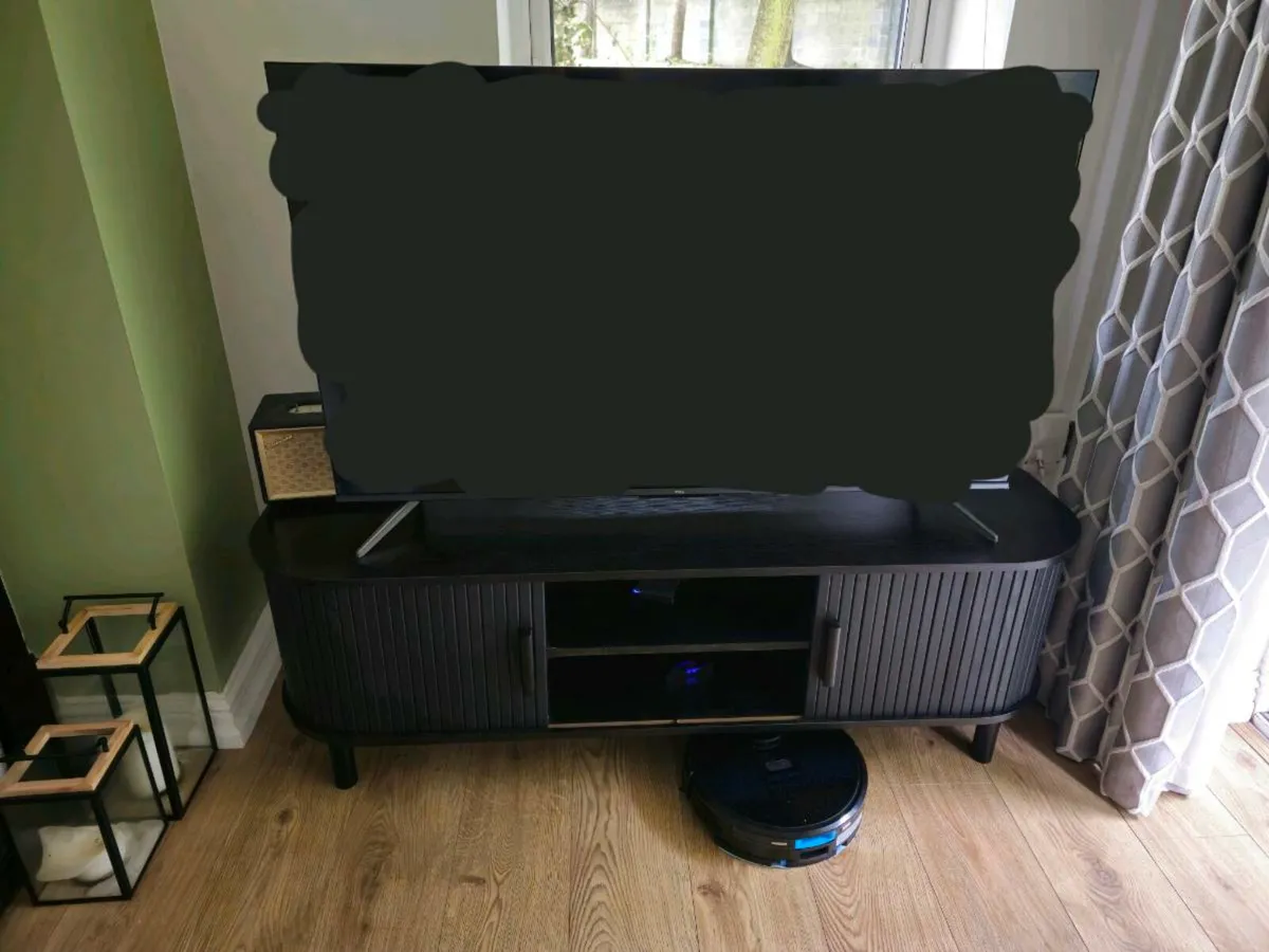 Birlea Axel Fluted TV Unit Black - Image 2