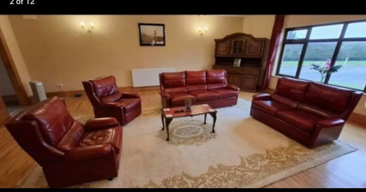 3 seater genuine soft leather + 1recliner-sofa - Image 1