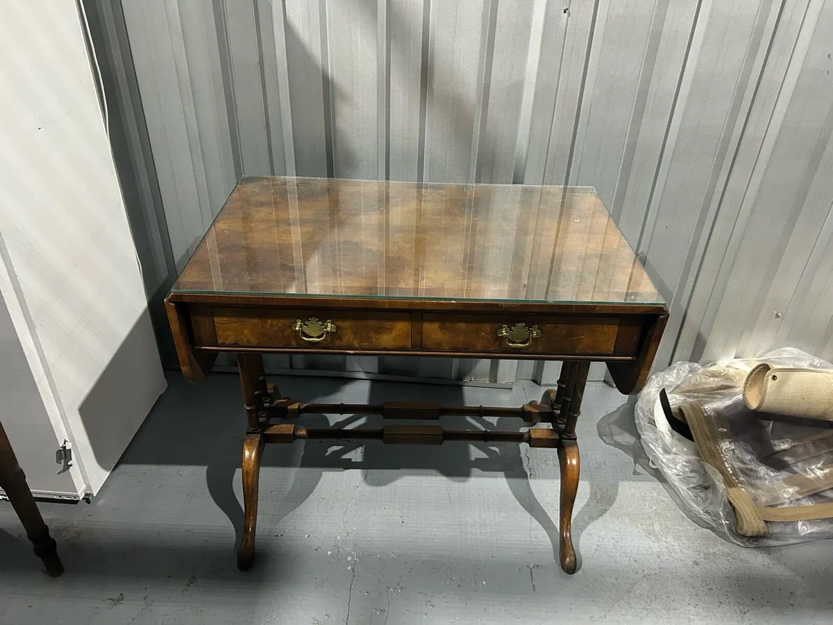 Birr Walnut Occasional Antique Table - Image 1