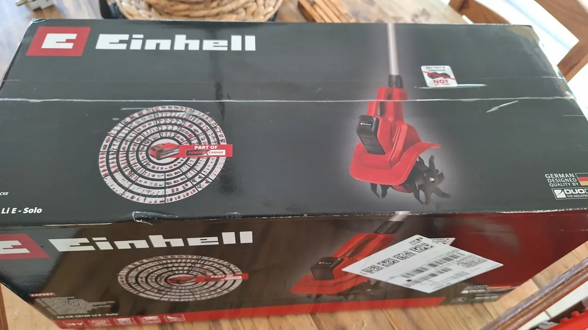 EINHELL battery powered rotavator - Image 1