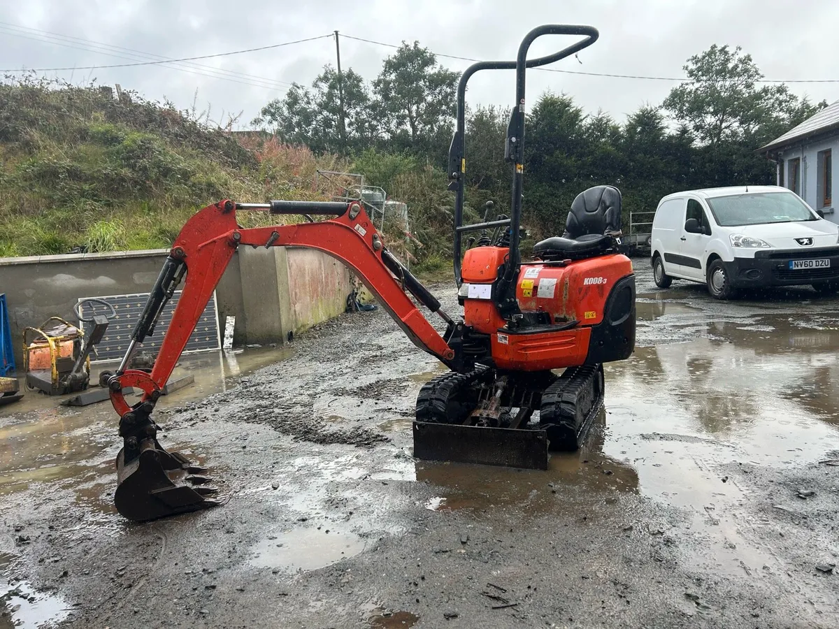 Kubota k008-3 Mini Digger 2018 1875 hrs £8250 plus - Image 1
