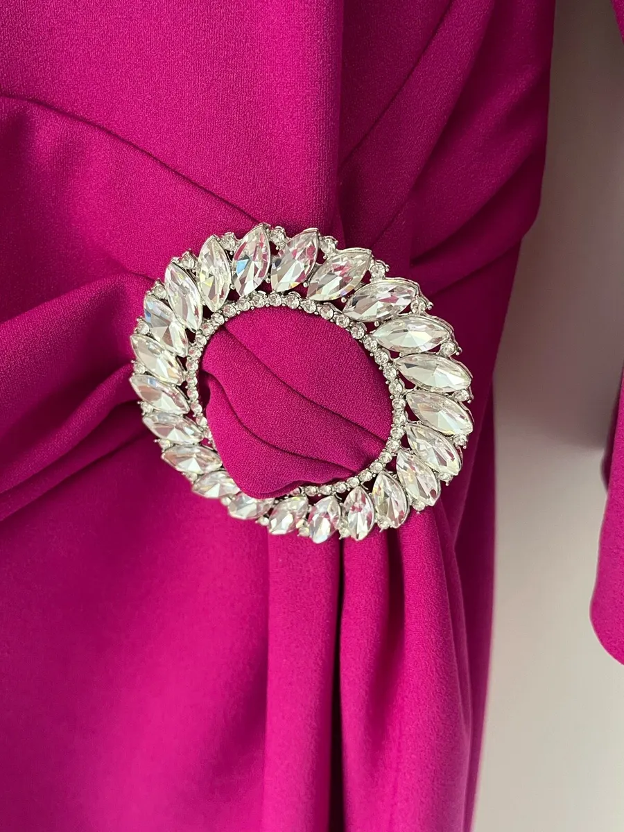 Joseph Ribkoff Cerise Pink dress - Image 4