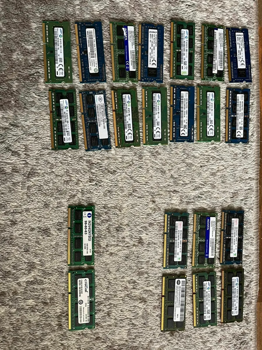 Lot of 20 RAM modules, DDR3 4GB (12800S, 10600S) - Image 1
