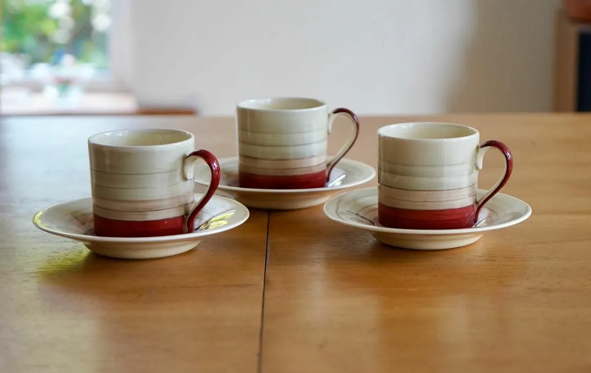 C1930s Susie Cooper Coffee Cups trio - Image 1