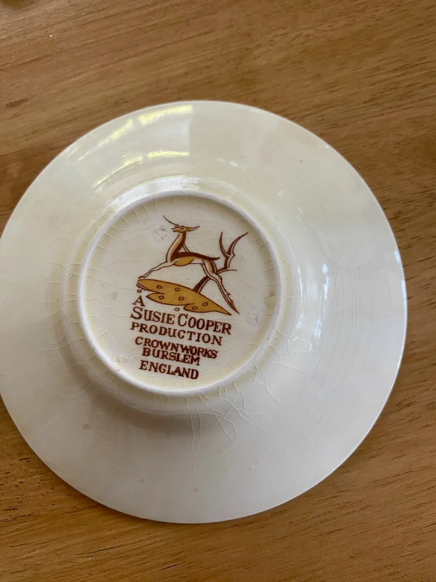C1930s Susie Cooper Coffee Cups trio - Image 3