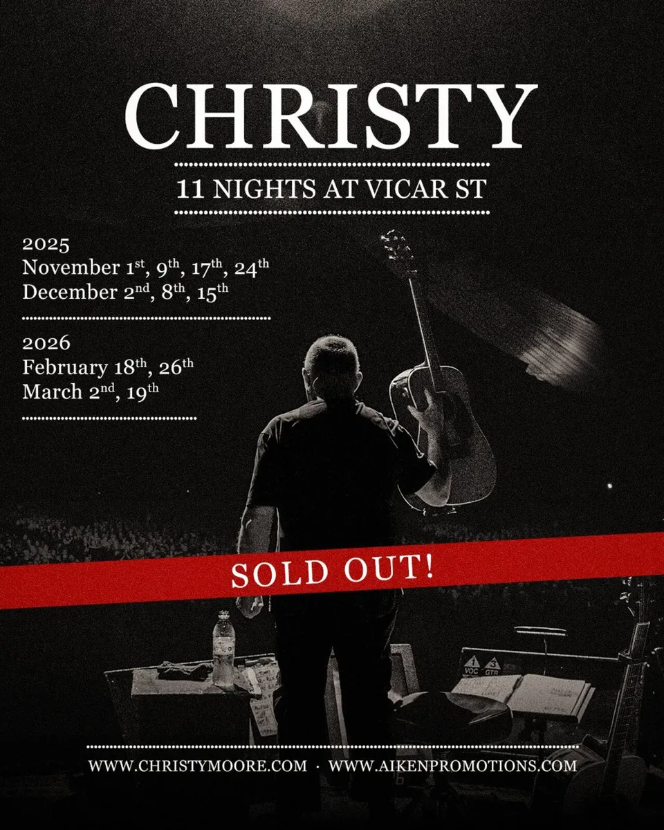 2 Christy Moore tickets Vicar Street Feb 26th