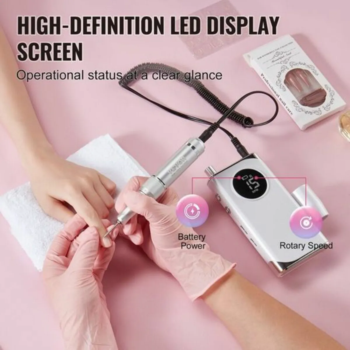Nail Drill Electric Manicure Nail Clipper 40000rpm - Image 3