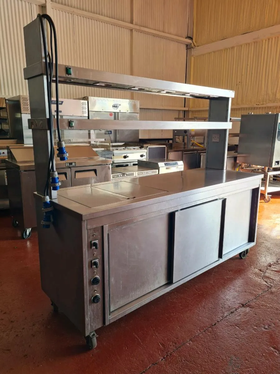 Hot Pass Through 2 Well Bain Marie with Gantry - Image 1