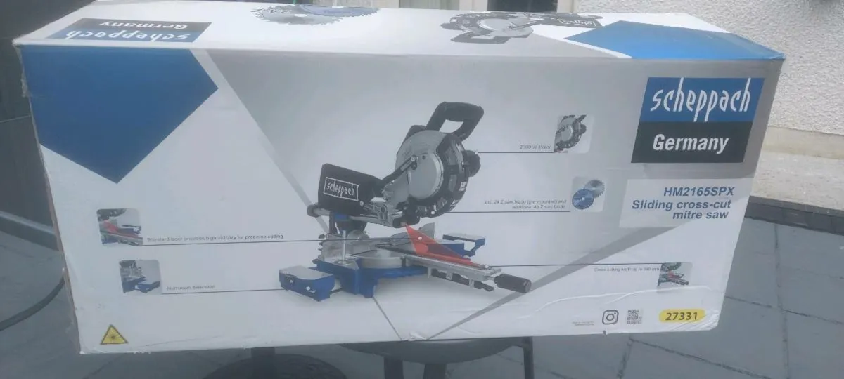 Scheppach Sliding Cross Cut Mitre Saw HM2165SPX - Image 1