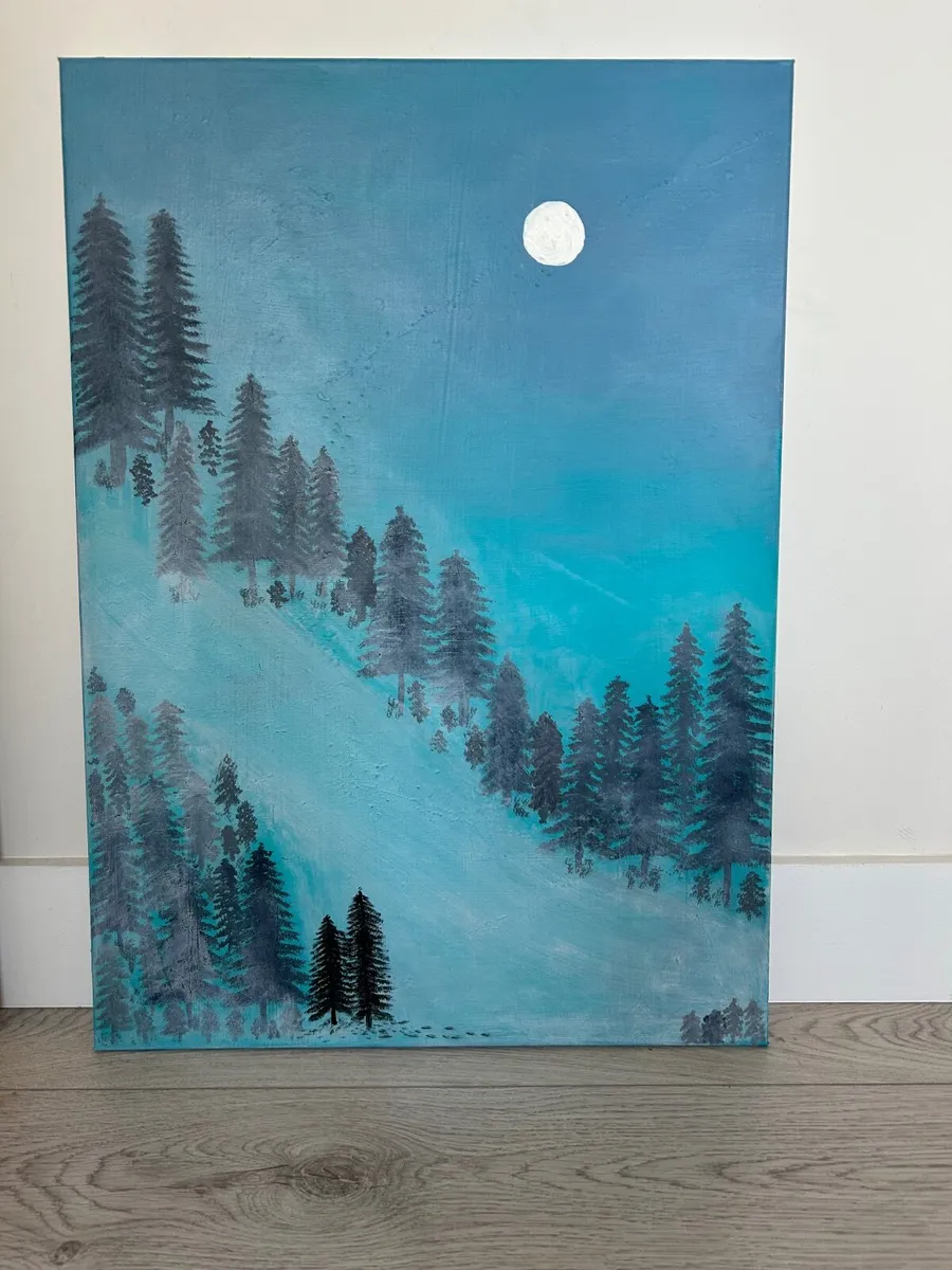 Misty forest painting - Image 2
