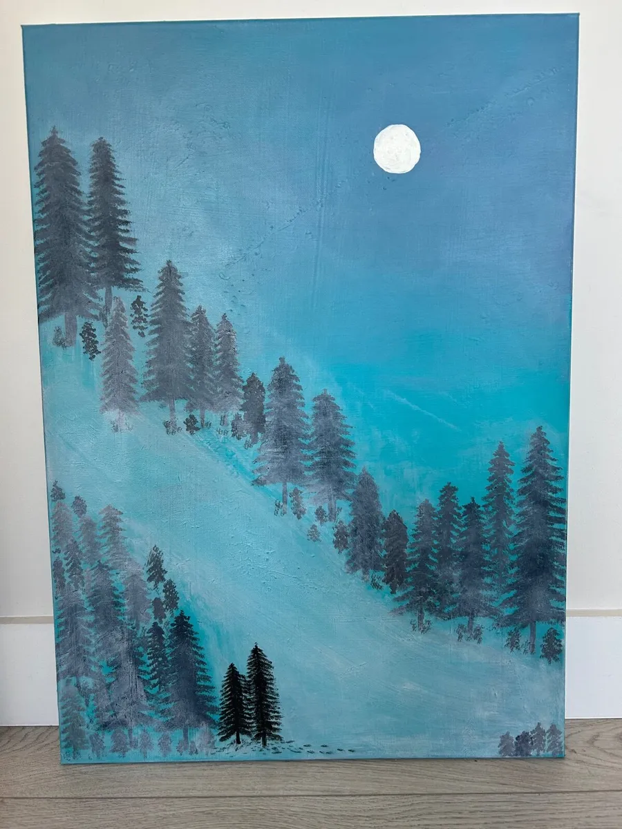 Misty forest painting - Image 3