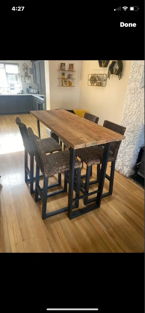 High table & chairs - Image 1