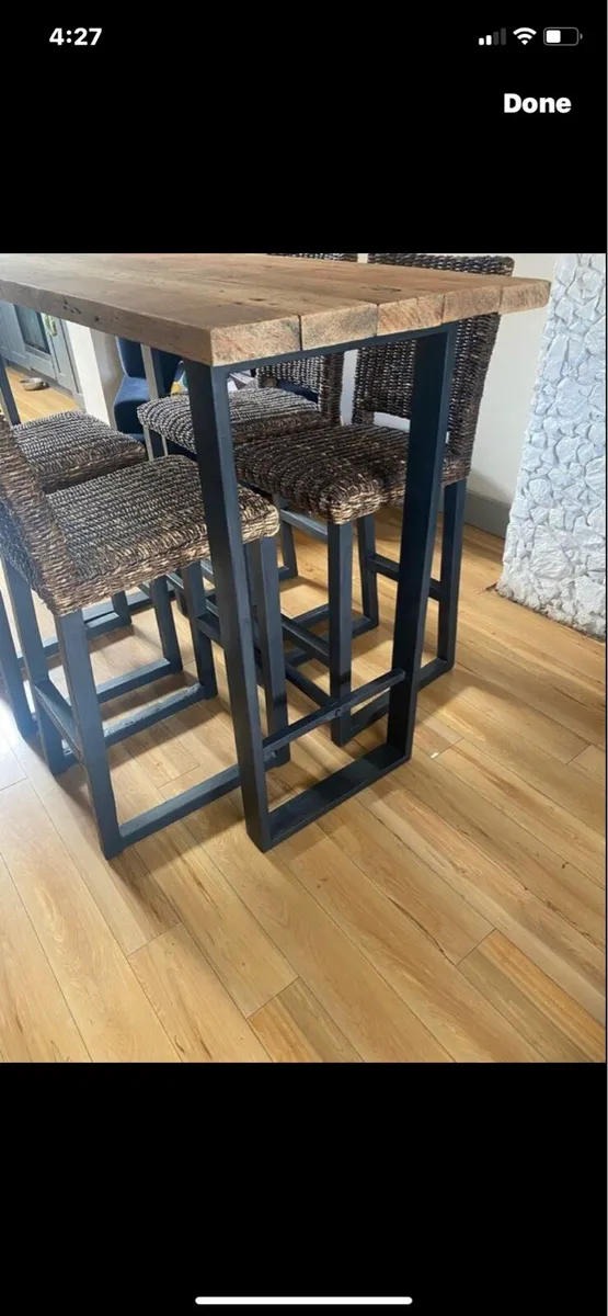 High table & chairs - Image 2