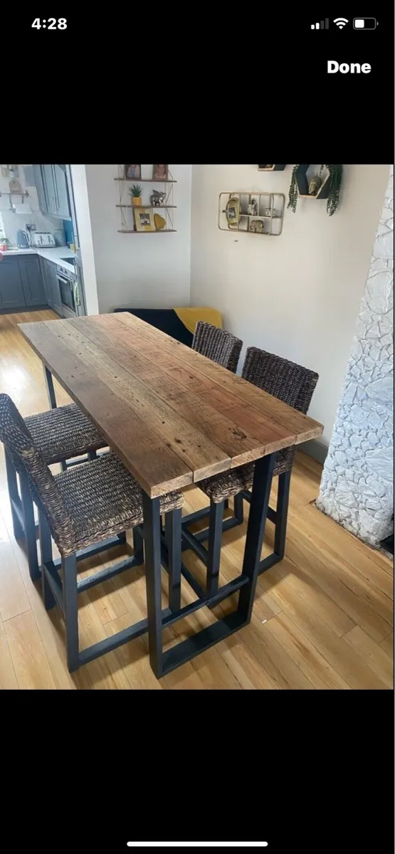 High table & chairs - Image 3