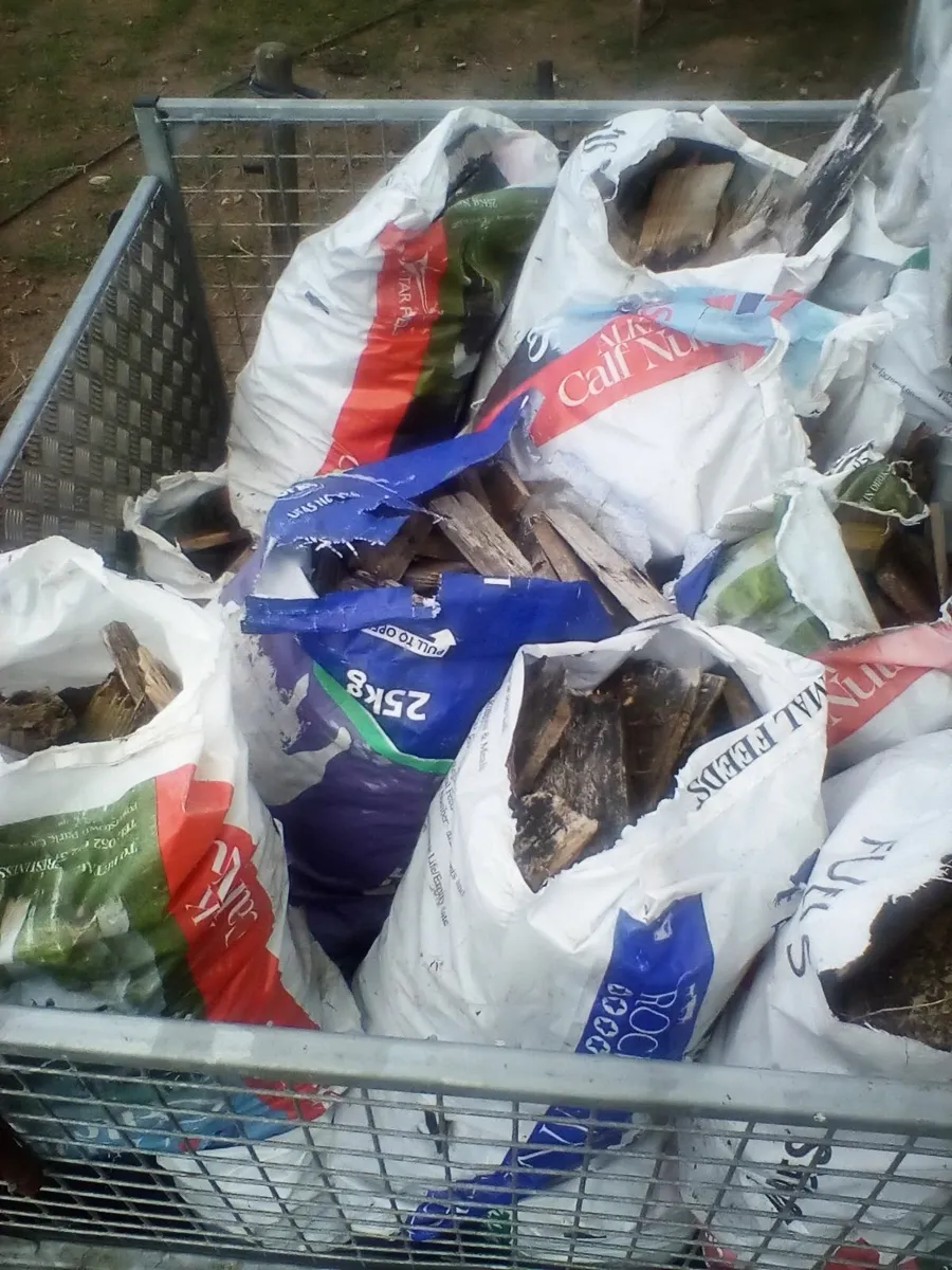 Bags of fire wood