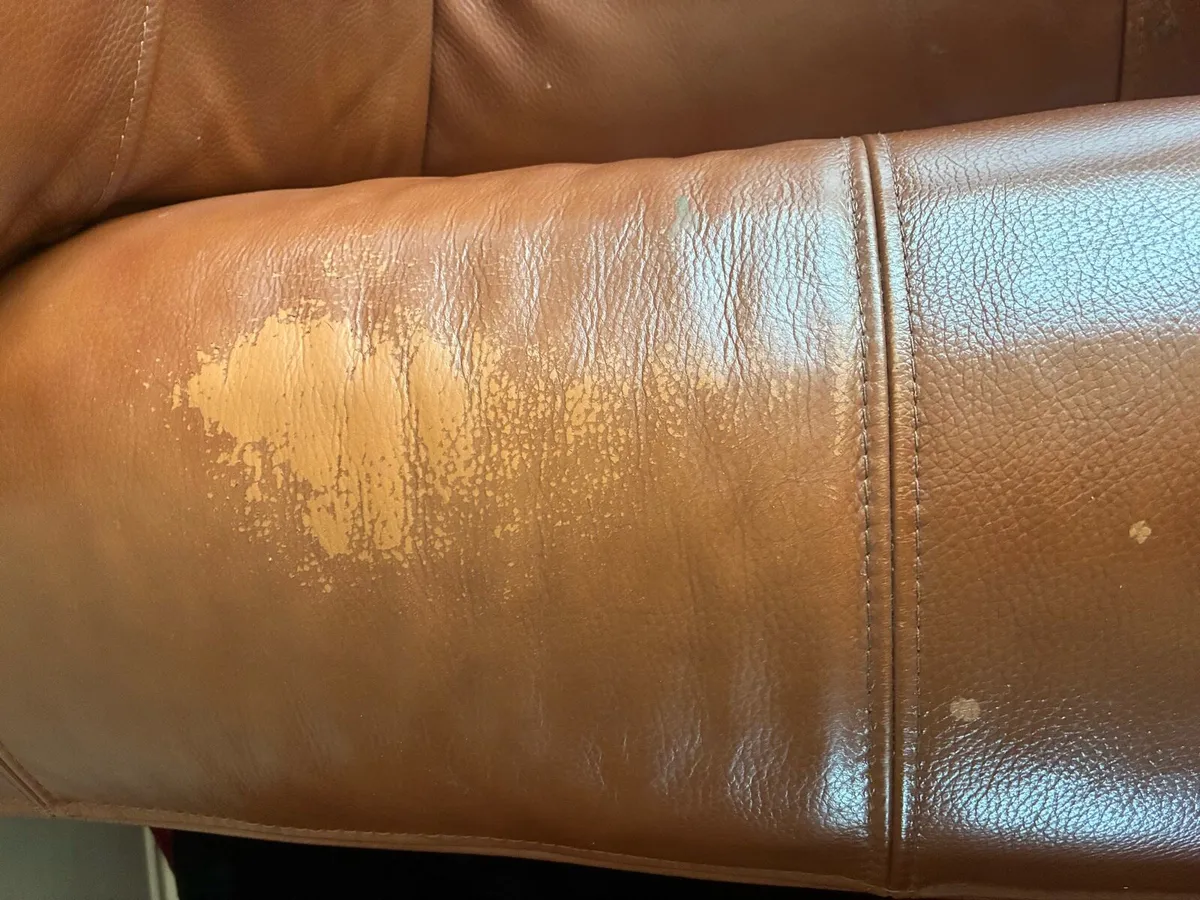 Leather Couch & Armchair - Image 3