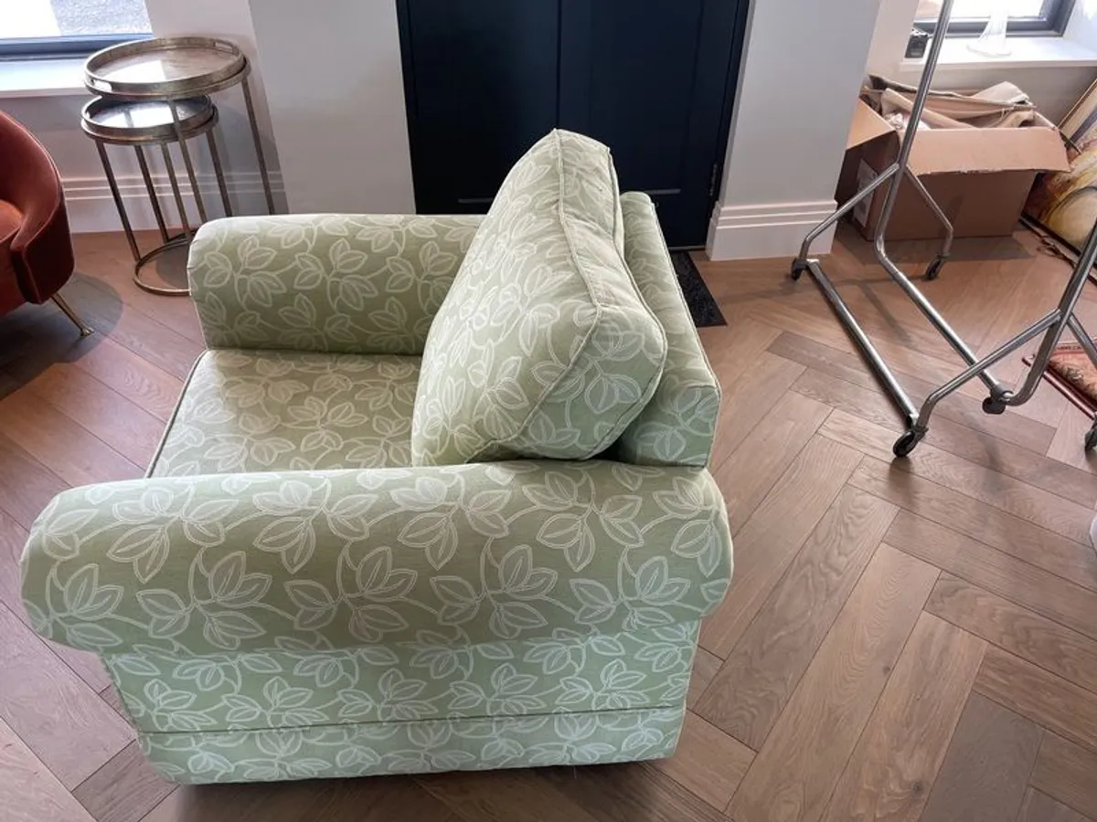 x2 Matching Large armchairs with designer fabric - Image 4