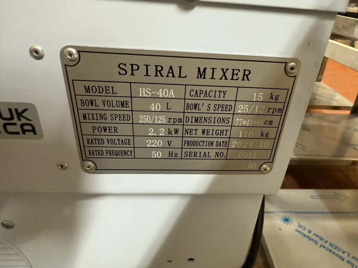 40L dough mixer - Image 4