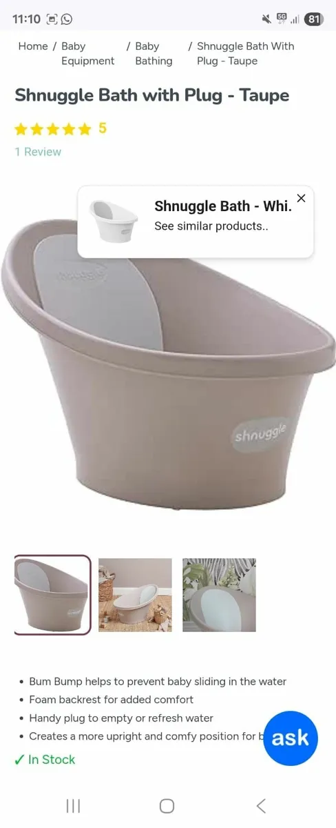 Shnuggle bath and stand - Image 4
