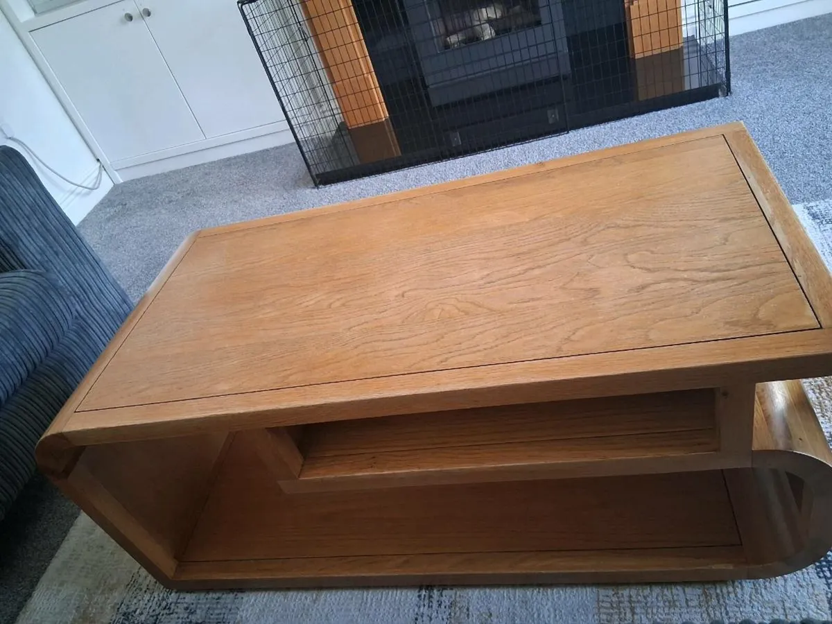 Solid oak coffee table - Image 3