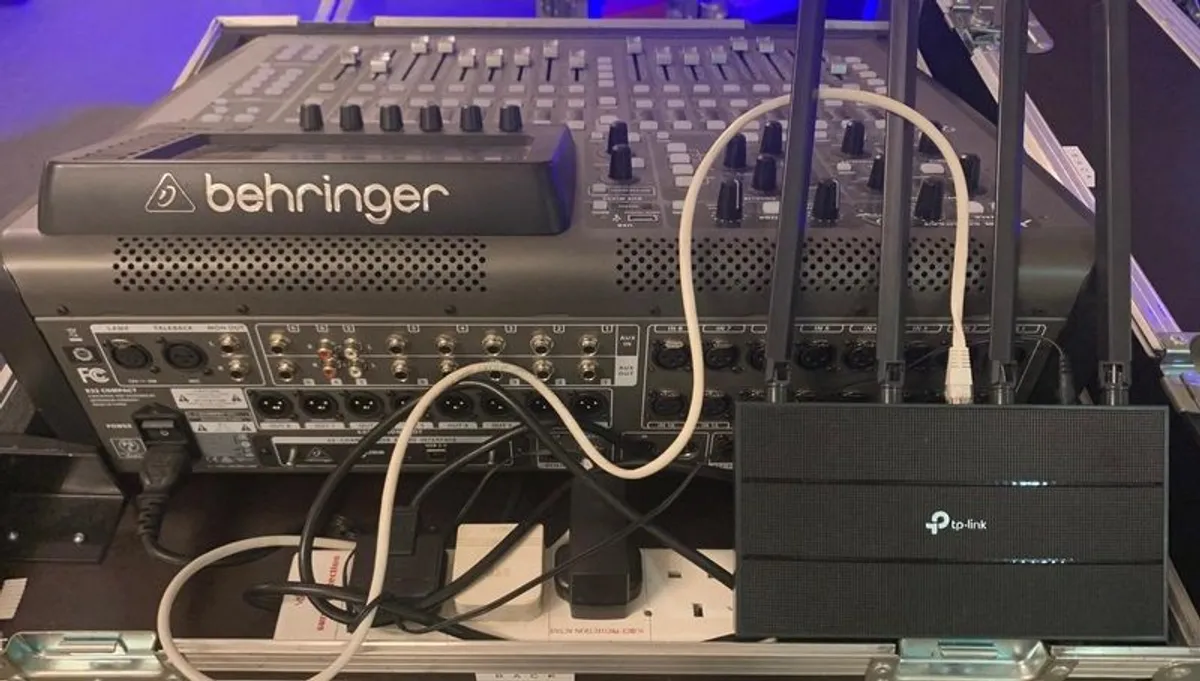 Behringer X32 compact mixing desk with case and modem - Image 2